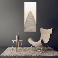 Wallmuralia Vertikální Foto obraz skleněný svislý Stezka na pláži 50x125 cm 4 úchytky