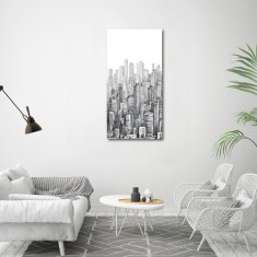 Wallmuralia Vertikální Foto obraz fotografie na skle Mrakodrapy 60x120 cm 2 úchytky