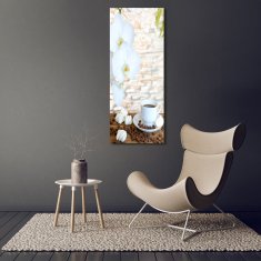 Wallmuralia Vertikální Foto obraz fotografie na skle Hrnek kávy 70x140 cm 2 úchytky