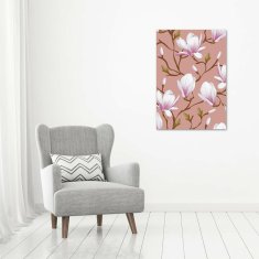 Wallmuralia Vertikální Foto-obrah sklo tvrzené Magnolie 70x100 cm 2 úchytky