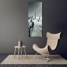 Wallmuralia Vertikální Foto obraz fotografie na skle Mrakodrapy 50x125 cm 2 úchytky