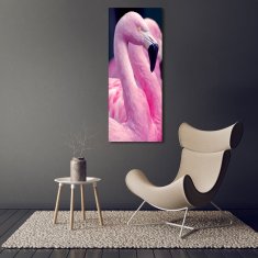 Wallmuralia Vertikální Foto-obrah sklo tvrzené Plameňáci 50x125 cm 4 úchytky