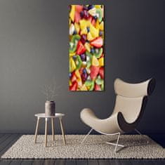 Wallmuralia Vertikální Fotoobraz na skle Nakrájené ovoce 50x125 cm 4 úchytky