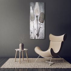 Wallmuralia Vertikální Foto obraz skleněný svislý Kovové příbory 70x140 cm 2 úchytky