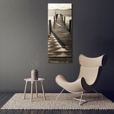 Wallmuralia Vertikální Foto obraz fotografie na skle Dřevěné molo 50x125 cm 2 úchytky