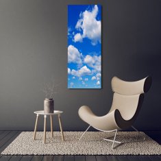 Wallmuralia Vertikální Foto obraz skleněný svislý Mraky na nebi 70x140 cm 2 úchytky