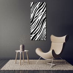 Wallmuralia Vertikální Foto obraz sklo tvrzené Zebra pozadí 50x125 cm 4 úchytky