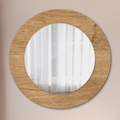 tulup.cz Kulaté dekorativní zrcadlo Textura dřeva fi 50 cm