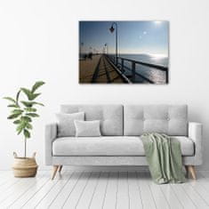 Wallmuralia Foto obraz skleněný horizontální Molo Gdyně 100x70 cm 2 úchytky