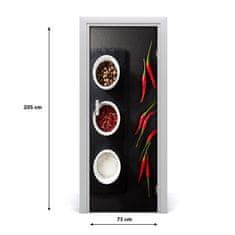 tulup.cz Fototapeta dveře samolepící koření a paprika 75x205 cm