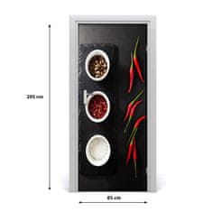 tulup.cz Fototapeta dveře samolepící koření a paprika 85x205 cm