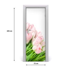 tulup.cz Fototapeta na dveře Růžové tulipány 75x205 cm