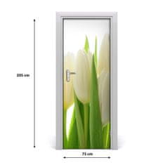 tulup.cz Fototapeta na dveře Bílé tulipány 75x205 cm