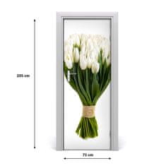 tulup.cz Fototapeta na dveře Bílé tulipány 75x205 cm