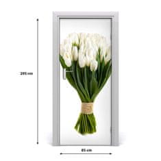 tulup.cz Fototapeta na dveře Bílé tulipány 85x205 cm