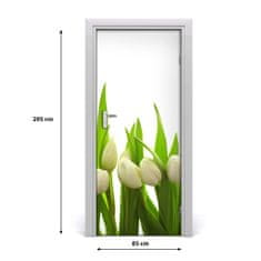 tulup.cz Fototapeta na dveře Bílé tulipány 85x205 cm