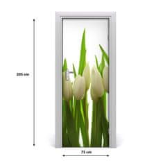 tulup.cz Fototapeta na dveře Bílé tulipány 75x205 cm