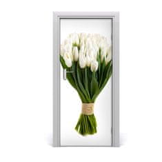 tulup.cz Fototapeta na dveře Bílé tulipány 85x205 cm