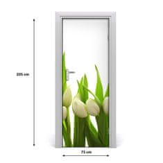 tulup.cz Fototapeta na dveře Bílé tulipány 75x205 cm