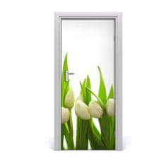 tulup.cz Fototapeta na dveře Bílé tulipány 85x205 cm