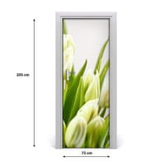 tulup.cz Fototapeta na dveře Bílé tulipány 75x205 cm