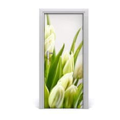 tulup.cz Fototapeta na dveře Bílé tulipány 85x205 cm