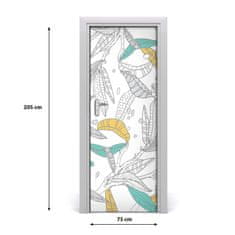 tulup.cz Fototapeta na dveře barevné listí 75x205 cm