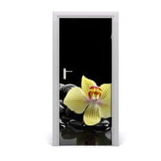 tulup.cz Fototapeta samolepící Orchidej a kamení 85x205 cm