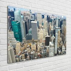 Wallmuralia Foto obraz fotografie na skle Manhattan New York 100x70 cm 2 úchytky