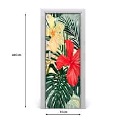 tulup.cz Samolepící fototapeta na dveře havajské květiny 75x205 cm