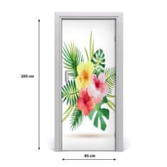 tulup.cz Samolepící fototapeta na dveře havajské květiny 85x205 cm