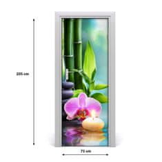 tulup.cz Fototapeta samolepící Orchidej a bambus 75x205 cm