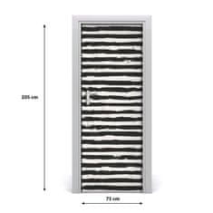 tulup.cz Fototapeta na dveře černobílé pásy 75x205 cm