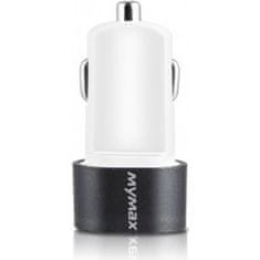 iMyMax autonabíječka 3.1A, 2x USB - šedá