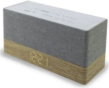 moderní radiobudík Soundmaster UR620 aux in usb port pro nabíjení bluetooth záložní baterie sleep snooze duální alarm buzení