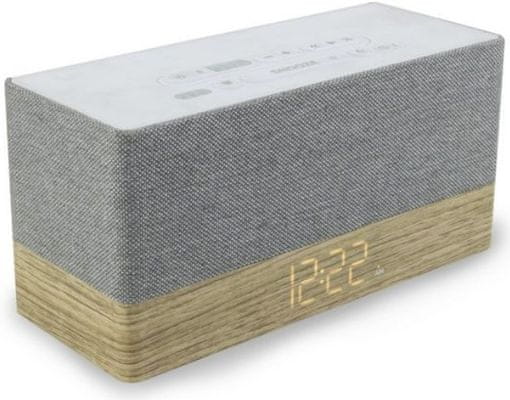  moderný rádiobudík Soundmaster UR620 aux in usb port pre nabíjanie bluetooth záložná batéria sleep snooze duálny alarm budenie