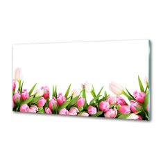 Wallmuralia Panel do kuchyně Růžové tulipány 100x50 cm