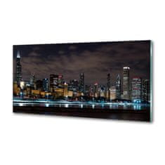 Wallmuralia Dekorační panel sklo Noční Chicago 100x50 cm