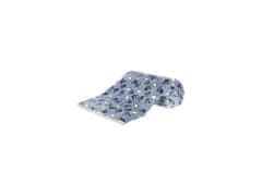 Trixie Deka TAMMY jemný plyš/dlouhý plyš, modrá s packami Velikost: 100 x 70cm