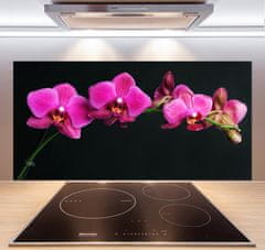 Wallmuralia Skleněný panel do kuchynské linky Orchidej 120x60 cm