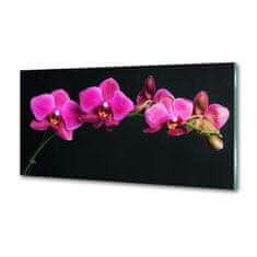 Wallmuralia Skleněný panel do kuchynské linky Orchidej 120x60 cm