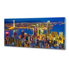 Wallmuralia Panel do kuchyně Noční Hongkong 125x50 cm