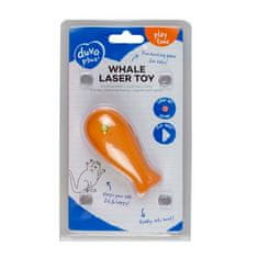 Duvo+ Laserová hračka pro kočky velryba 8x4x4cm mix barev 1ks