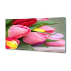 Wallmuralia Panel do kuchyně Barevné tulipány 120x60 cm