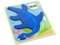 Lean-toys Dřevěné Puzzle Dinosaurus Pterodaktyl Růžový Plios