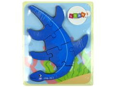 Lean-toys Dřevěné Puzzle Dinosaurus Pterodaktyl Růžový Plios