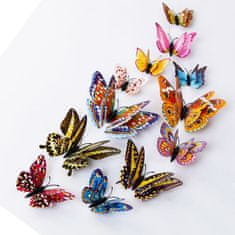 IZMAEL Motýli na stěnu 12ks - Červená KP618