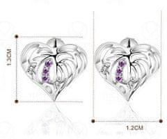IZMAEL Náušnice Silver Heart-Stříbrná KP1238