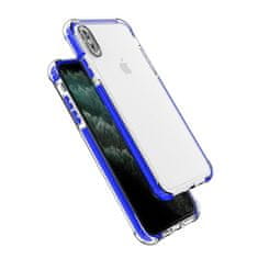 IZMAEL Spring Armor silikonove pouzdro s barevnym lemom pro Apple iPhone XS Max - Slabě Růžová KP9572