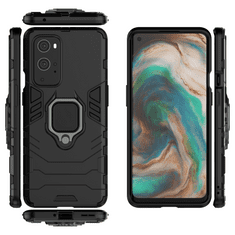 IZMAEL Odolné Pouzdro Ring Armor Case pro OnePlus 9 Pro - Černá KP9719